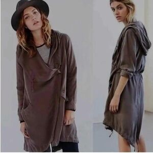 Silence + Noise Gray Slouch Jacket Coat urban outfitters